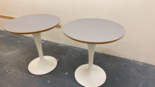 X2 Grey Circular Tables