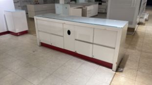 Display Counter with Glass Top