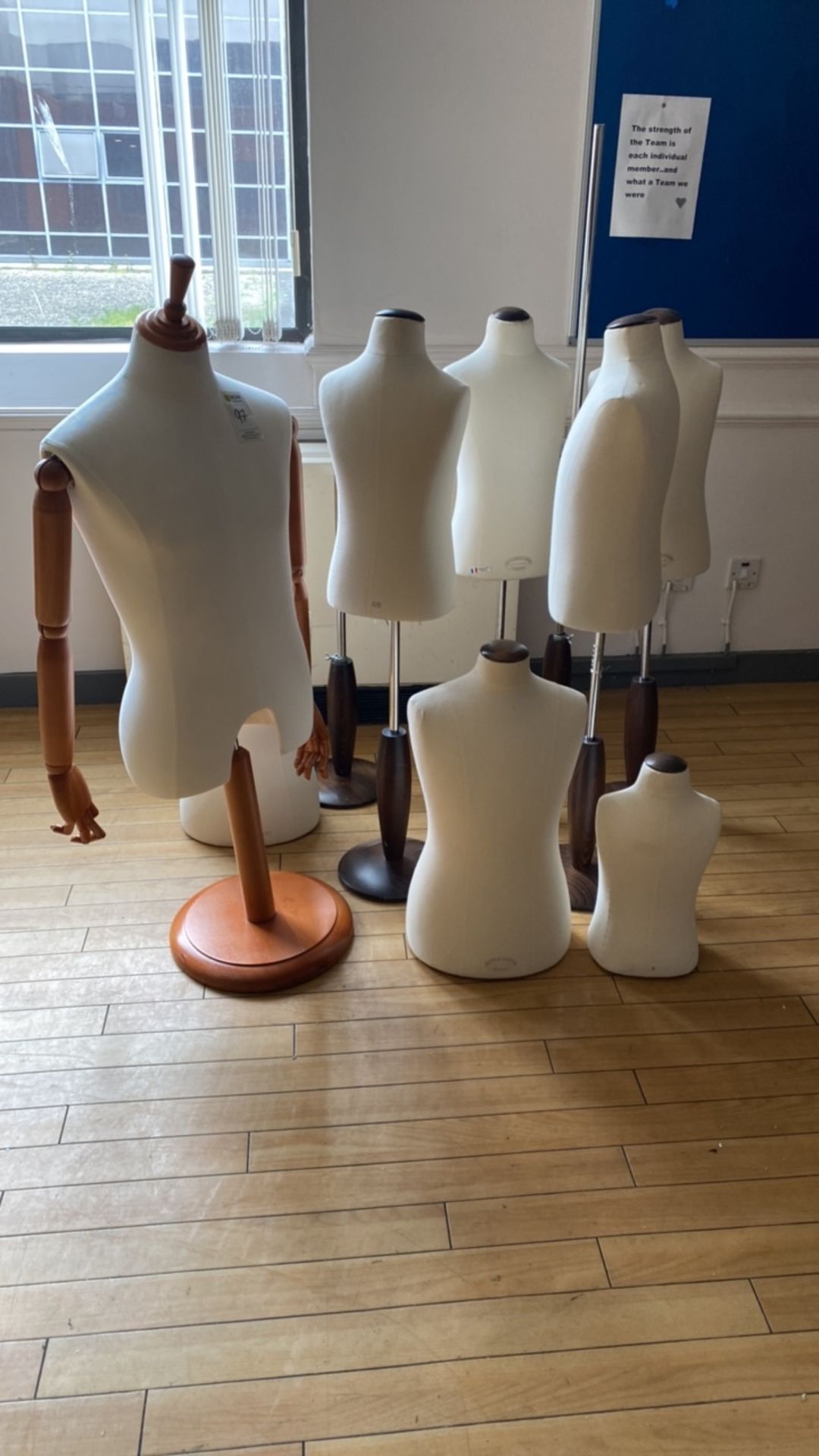 Assortment of Fabric Mannequin Busts