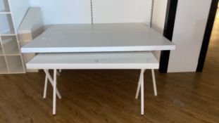 Wooden Desk with Metal Frame X3