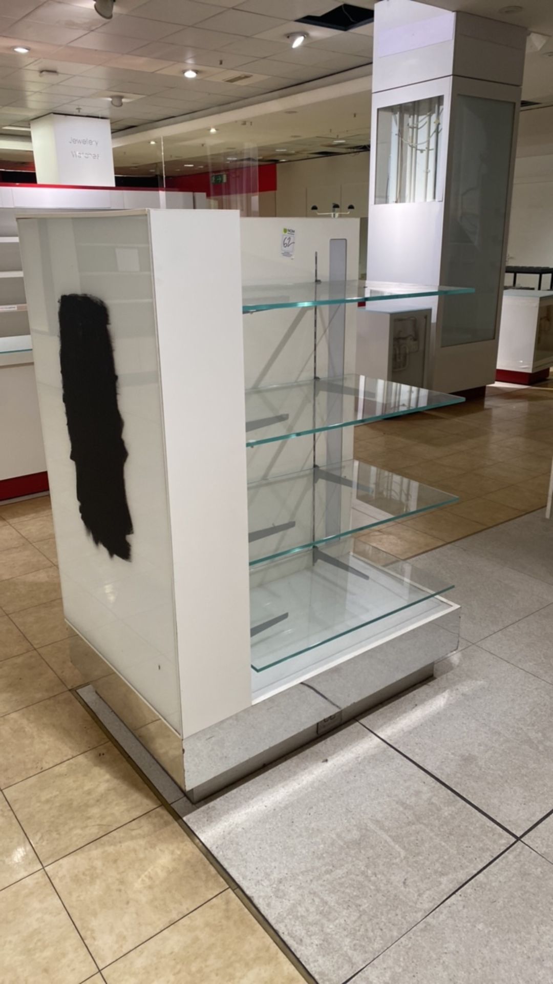 Display Unit with X4 Glass Shelves - Image 2 of 3