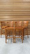 Surowe Wooden Bar Stool X4