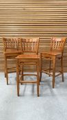 Surowe Wooden Bar Stool X3