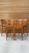 Surowe Wooden Bar Stool X4