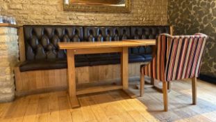 Studded Banquette Seating with Dining Chair and X2 Tables