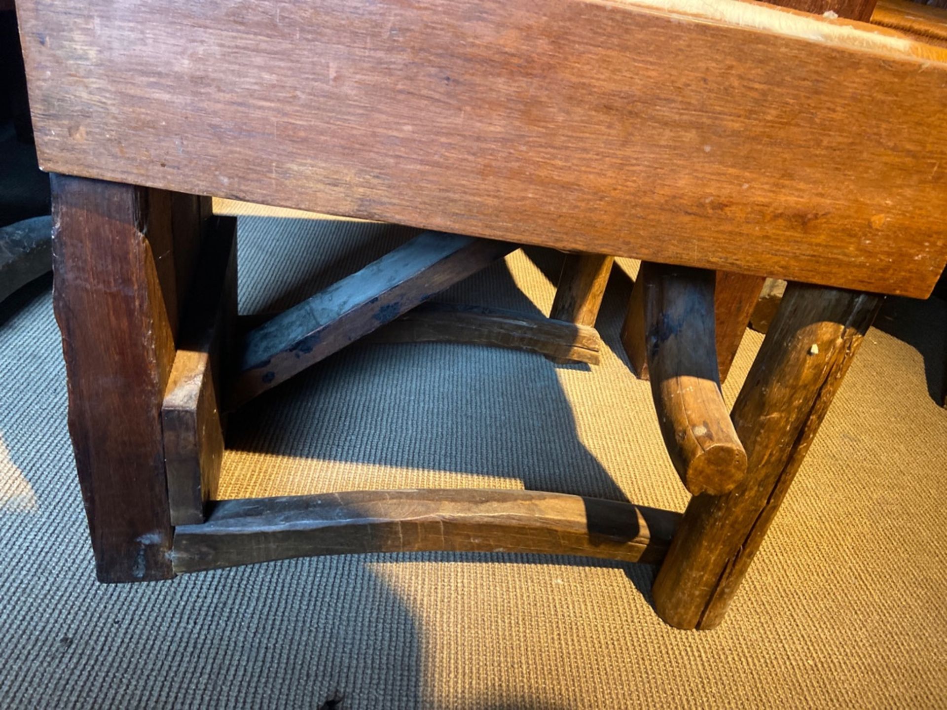 Banquet Solid Wooden Table & 10 Railway Sleeper Chairs - Image 10 of 11
