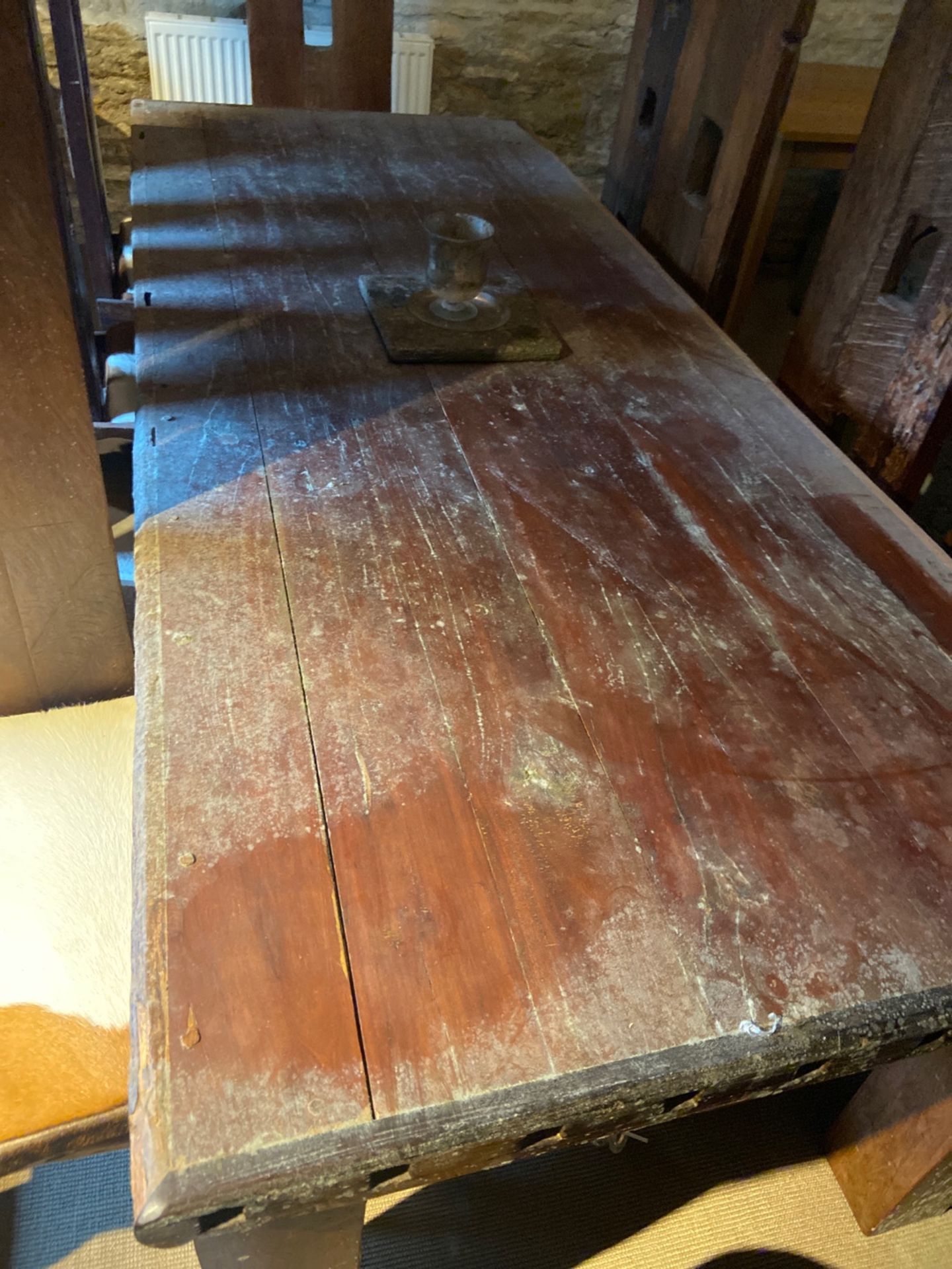 Banquet Solid Wooden Table & 10 Railway Sleeper Chairs - Image 11 of 11