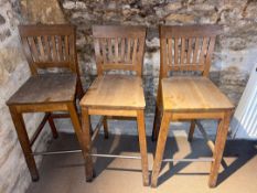 Wooden Chairs x3