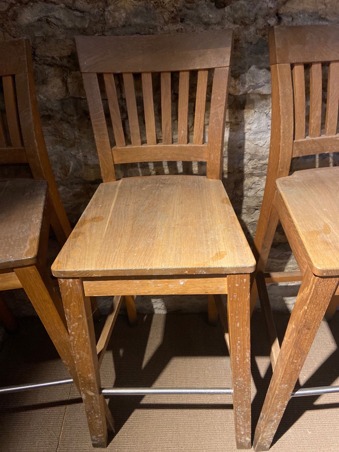 Wooden Chairs x3 - Image 3 of 4