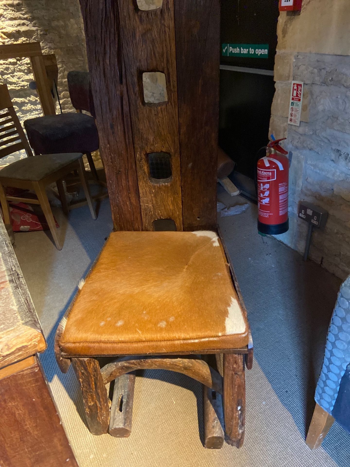 Banquet Solid Wooden Table & 10 Railway Sleeper Chairs - Image 4 of 11