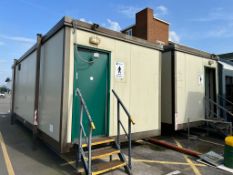 2 x 28ft make and female toilet blocks sold as pair