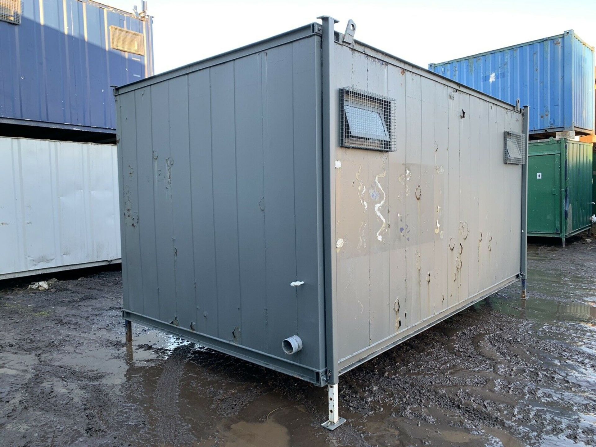 Portable Toilet Block Site Loo Cabin Steel Contain - Image 2 of 9