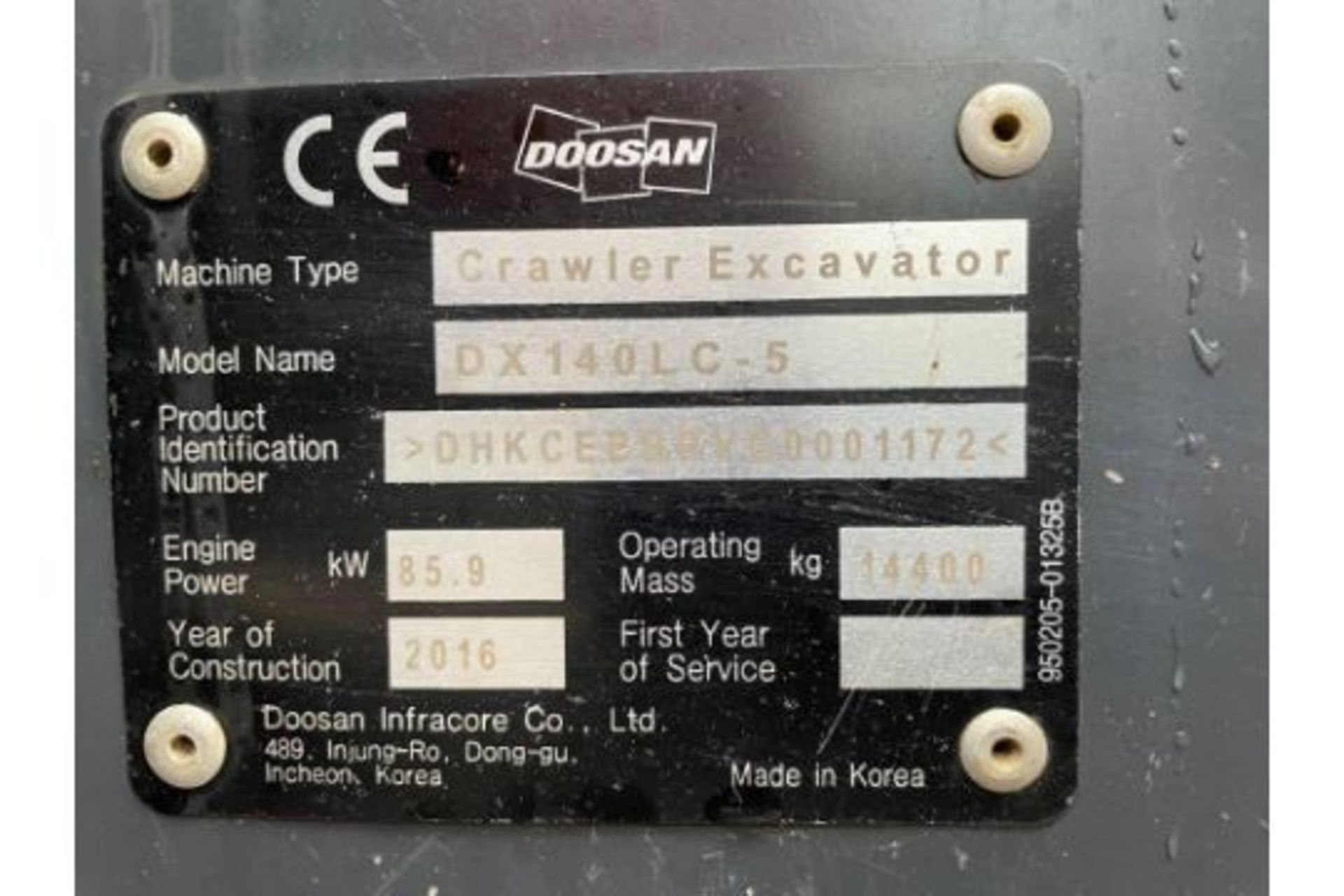 Doosan DX140LC-5 - Image 5 of 6