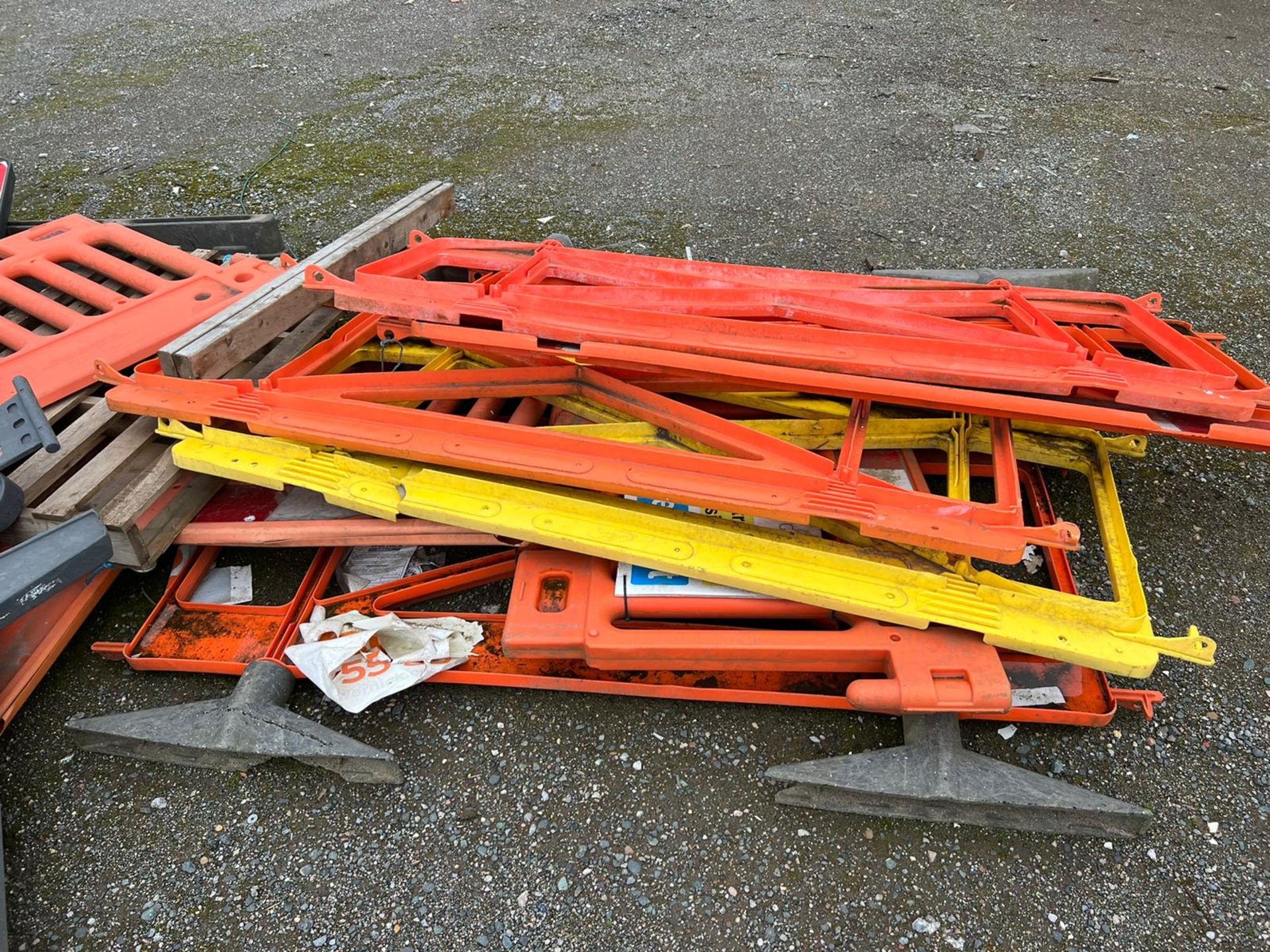 Job Lot Of Road Works Signs And Plastic Barriers - Image 2 of 3