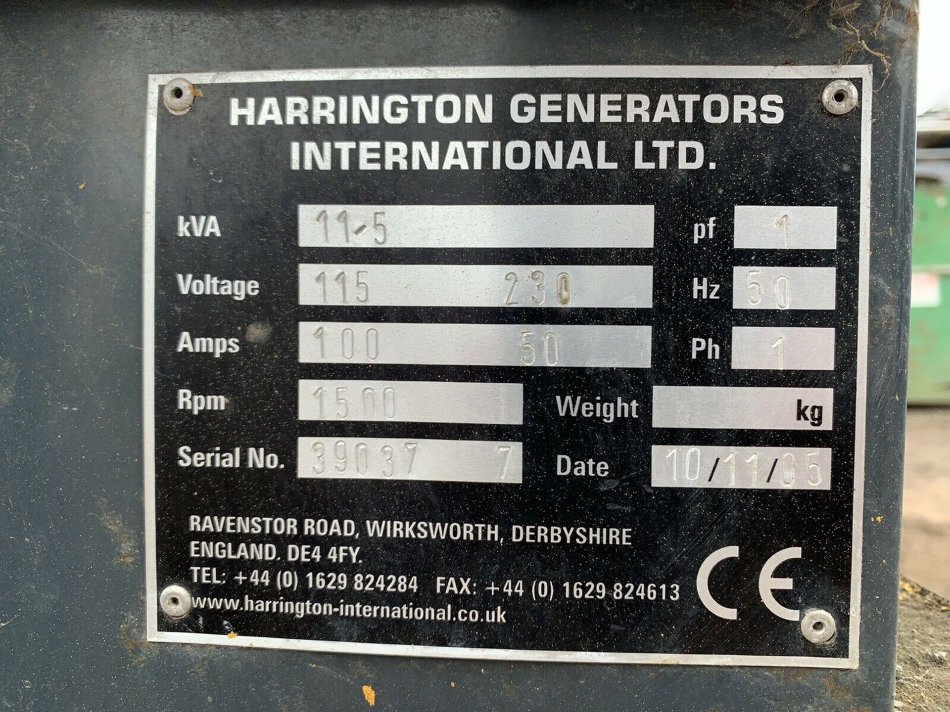 Harrington 11 KVA Generator 110v 240v Single Phase - Image 6 of 7