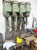 Herbert "V" Type Four Spindle In-Line Drill
