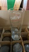 Carling pint glasses