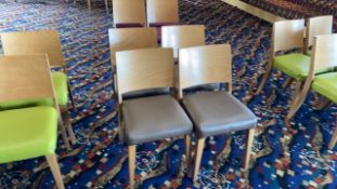 Set Of 4 Wooden Upholstered Chairs