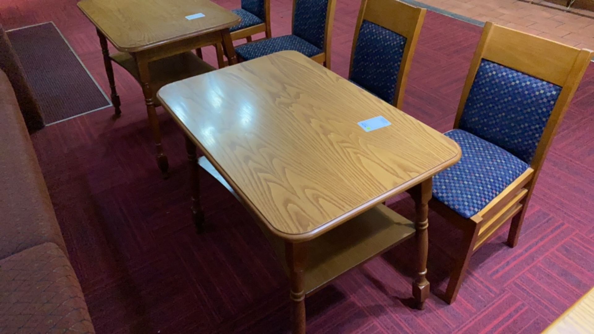 Wooden Rectangular Table With Two Wooden Framed Chairs - Image 4 of 4