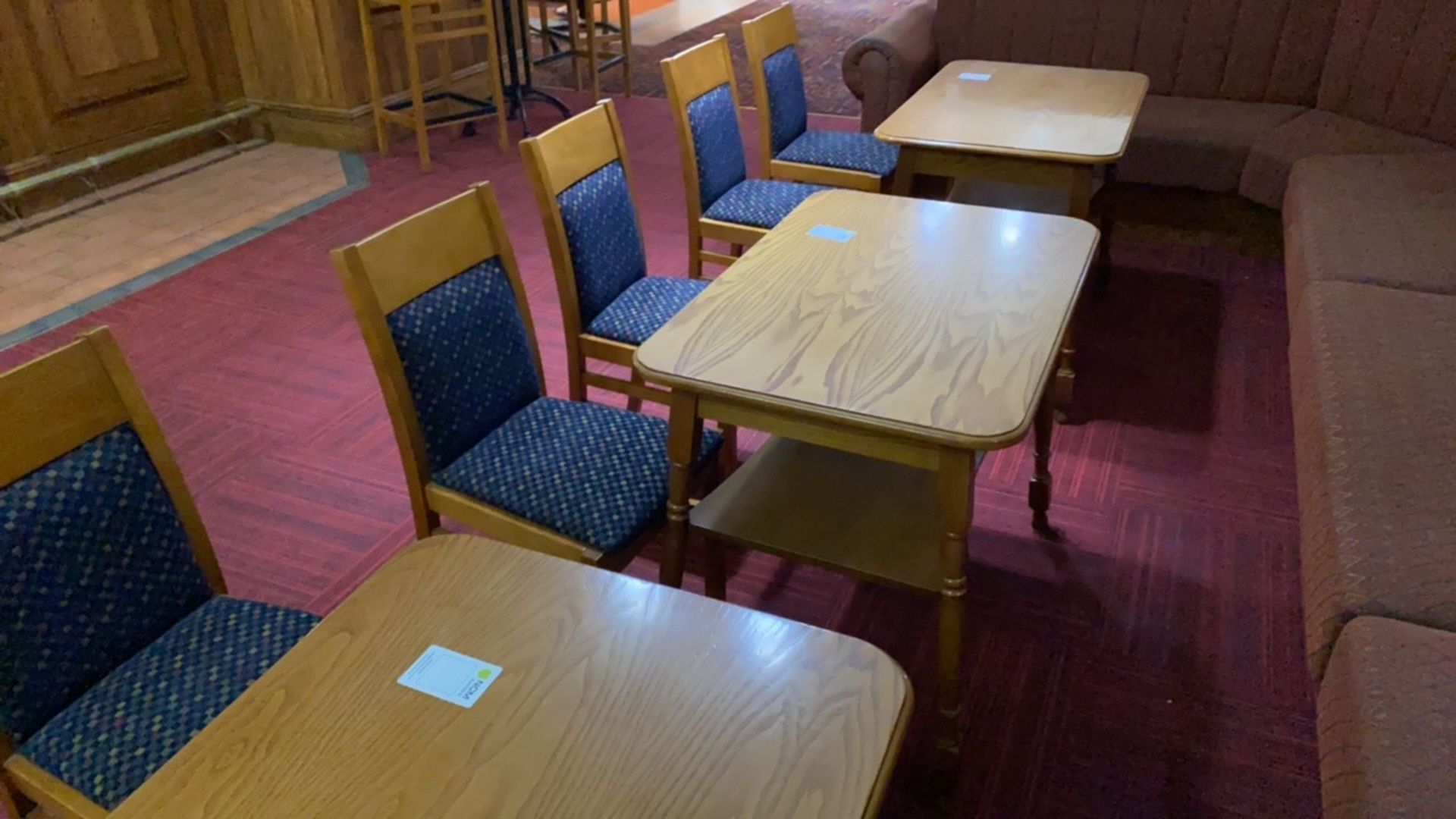 Wooden Rectangular Table With Two Wooden Framed Chairs - Image 3 of 4