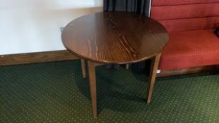 Circular Black Wooden Table