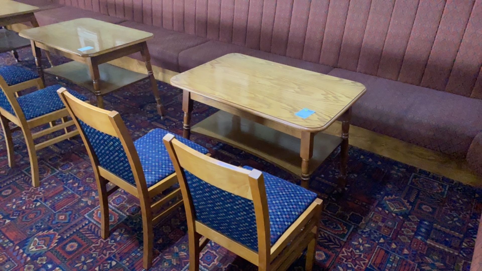 Wooden Rectangular Table With Two Wooden Framed Chairs - Image 2 of 4