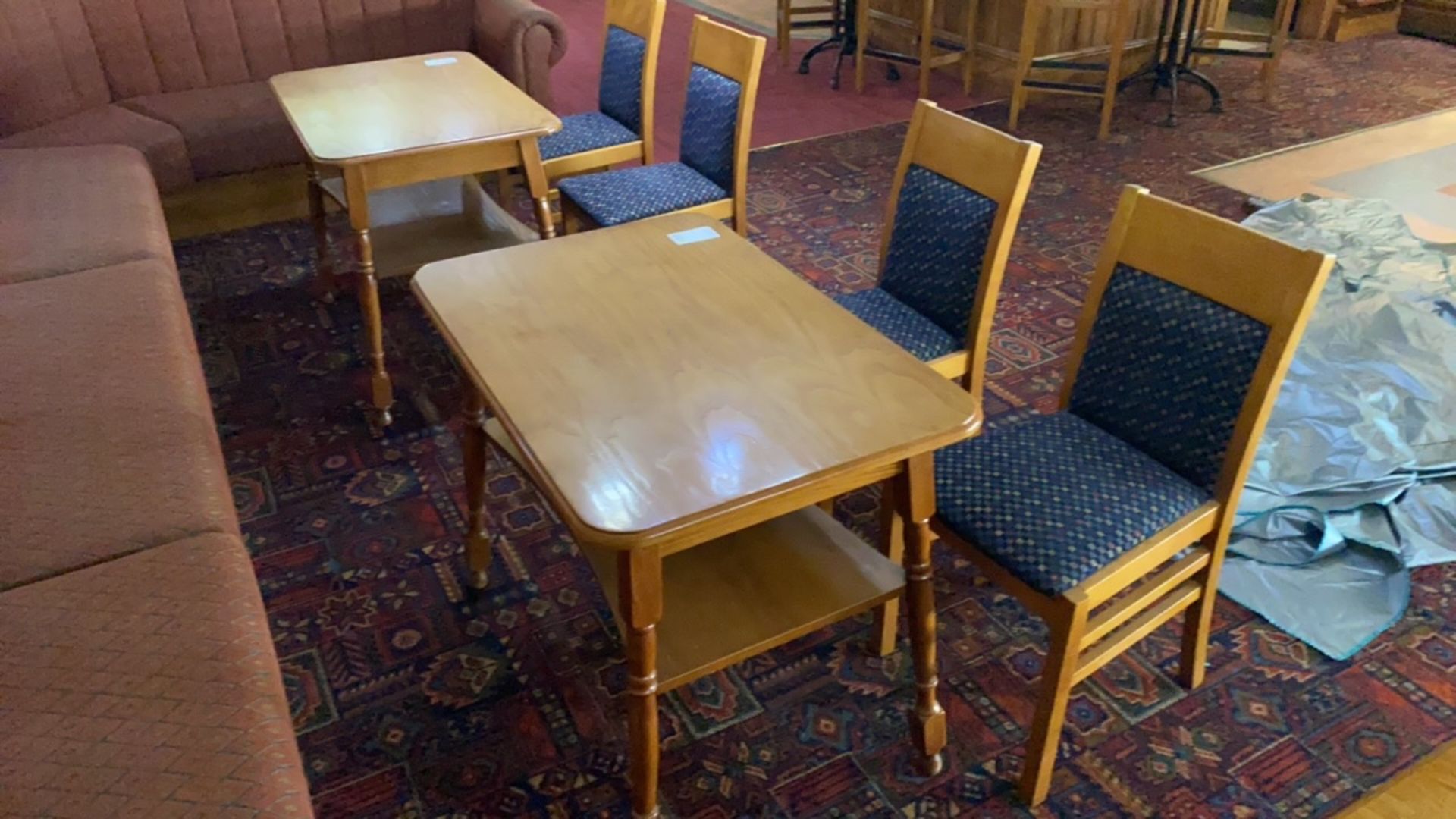 Wooden Rectangular Table With Two Wooden Framed Chairs - Image 3 of 4