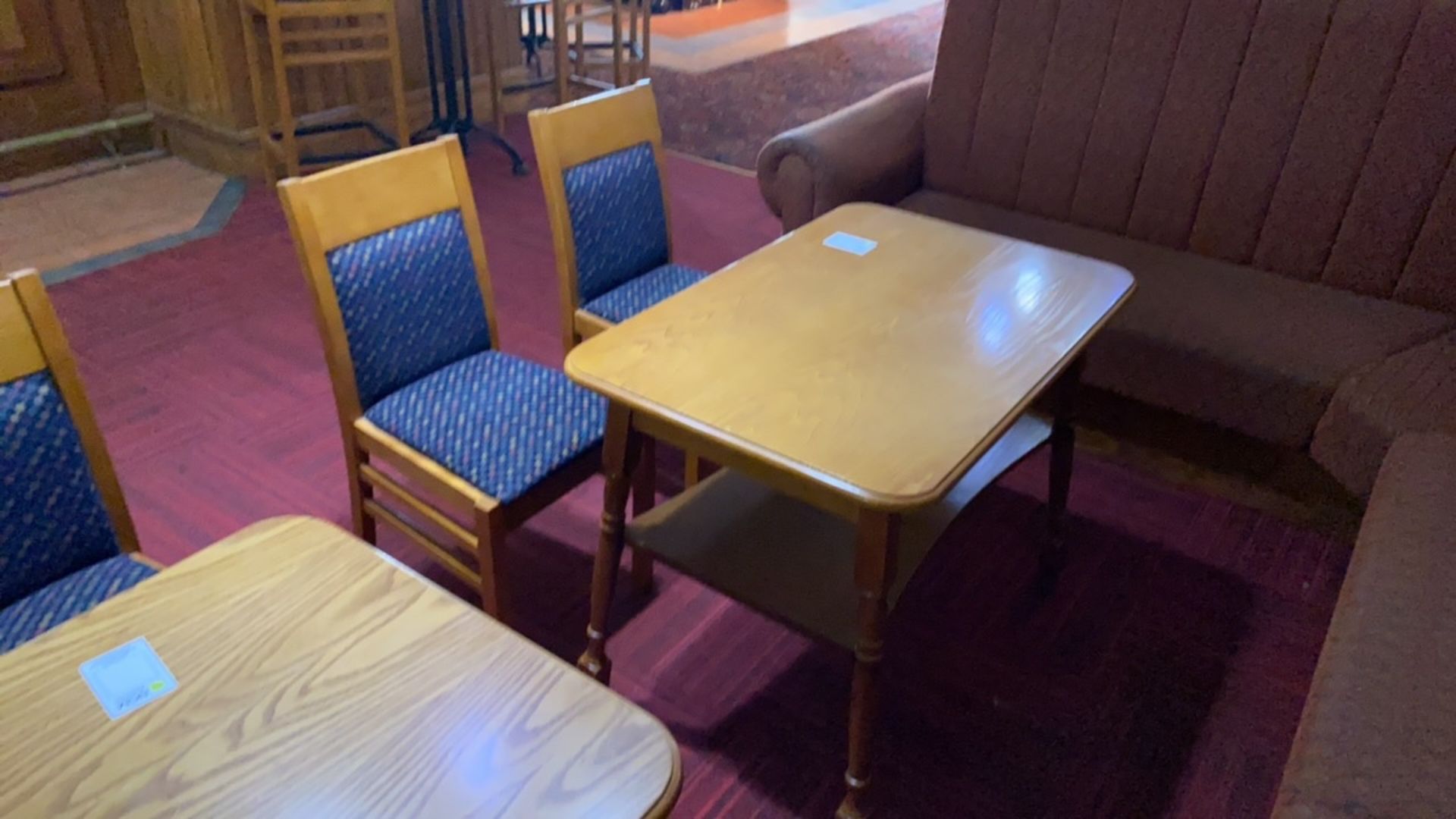 Wooden Rectangular Table With Two Wooden Framed Chairs - Image 3 of 4