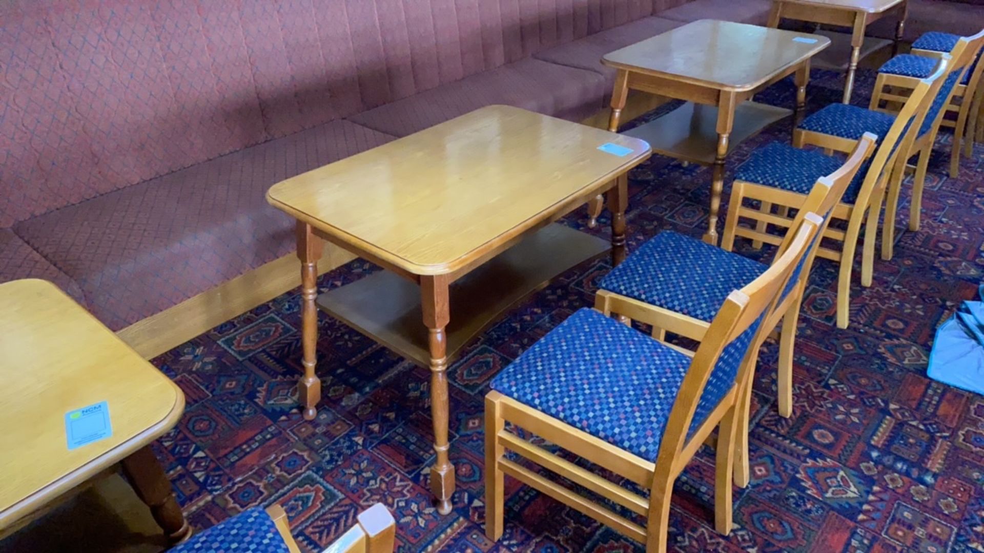 Wooden Rectangular Table With Two Wooden Framed Chairs - Image 2 of 4