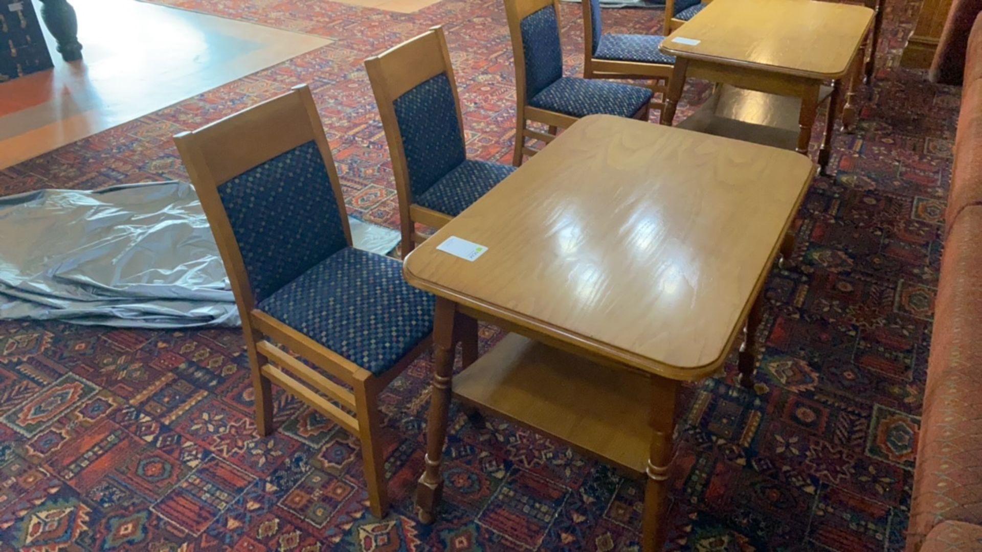 Wooden Rectangular Table With Two Wooden Framed Chairs - Image 4 of 4