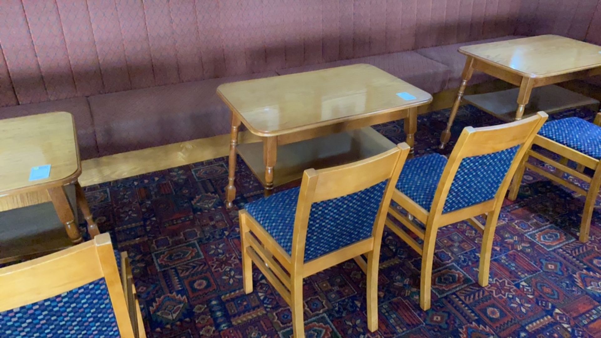 Wooden Rectangular Table With Two Wooden Framed Chairs - Image 2 of 4