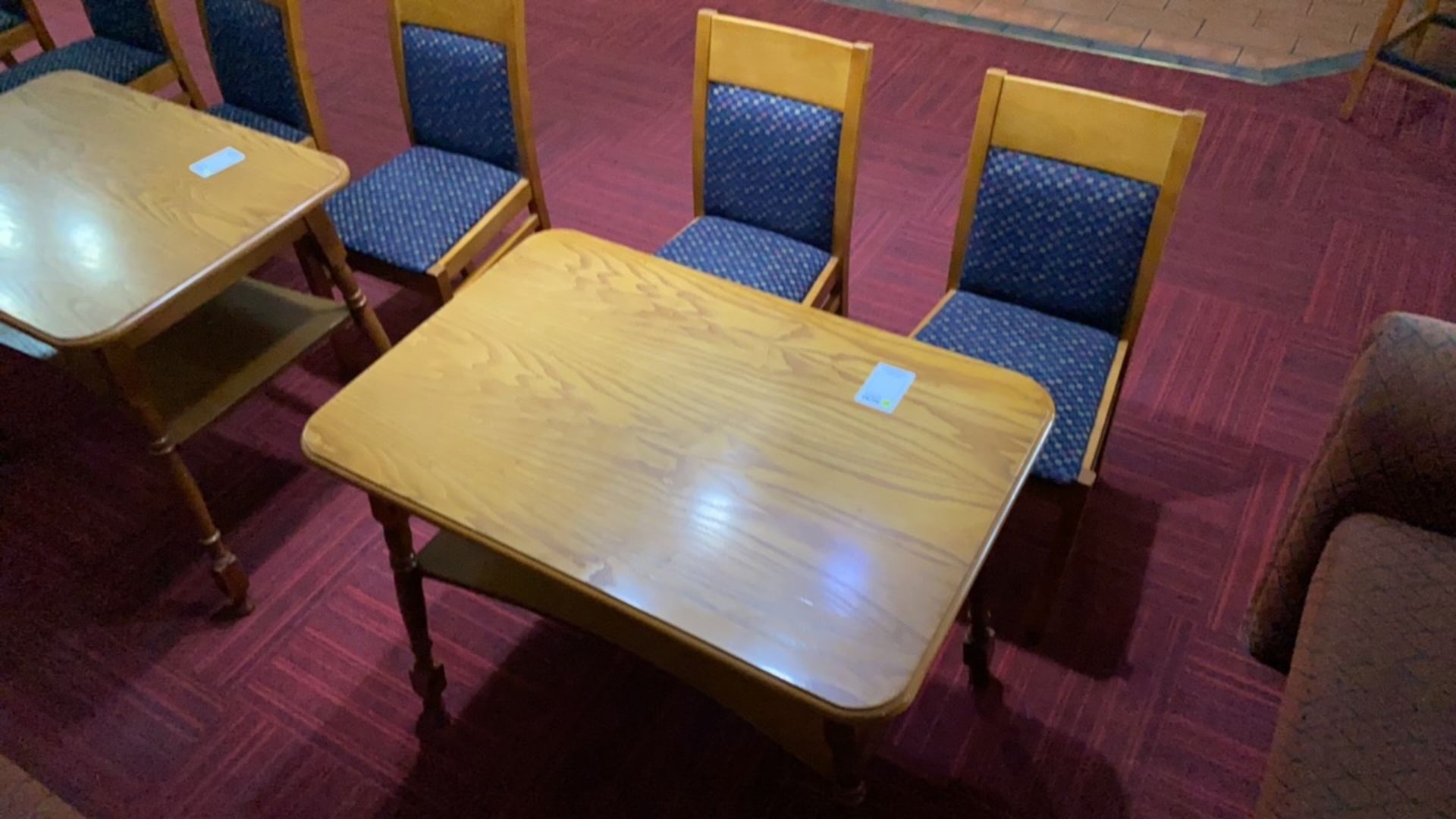 Wooden Rectangular Table With Two Wooden Framed Chairs - Image 4 of 4