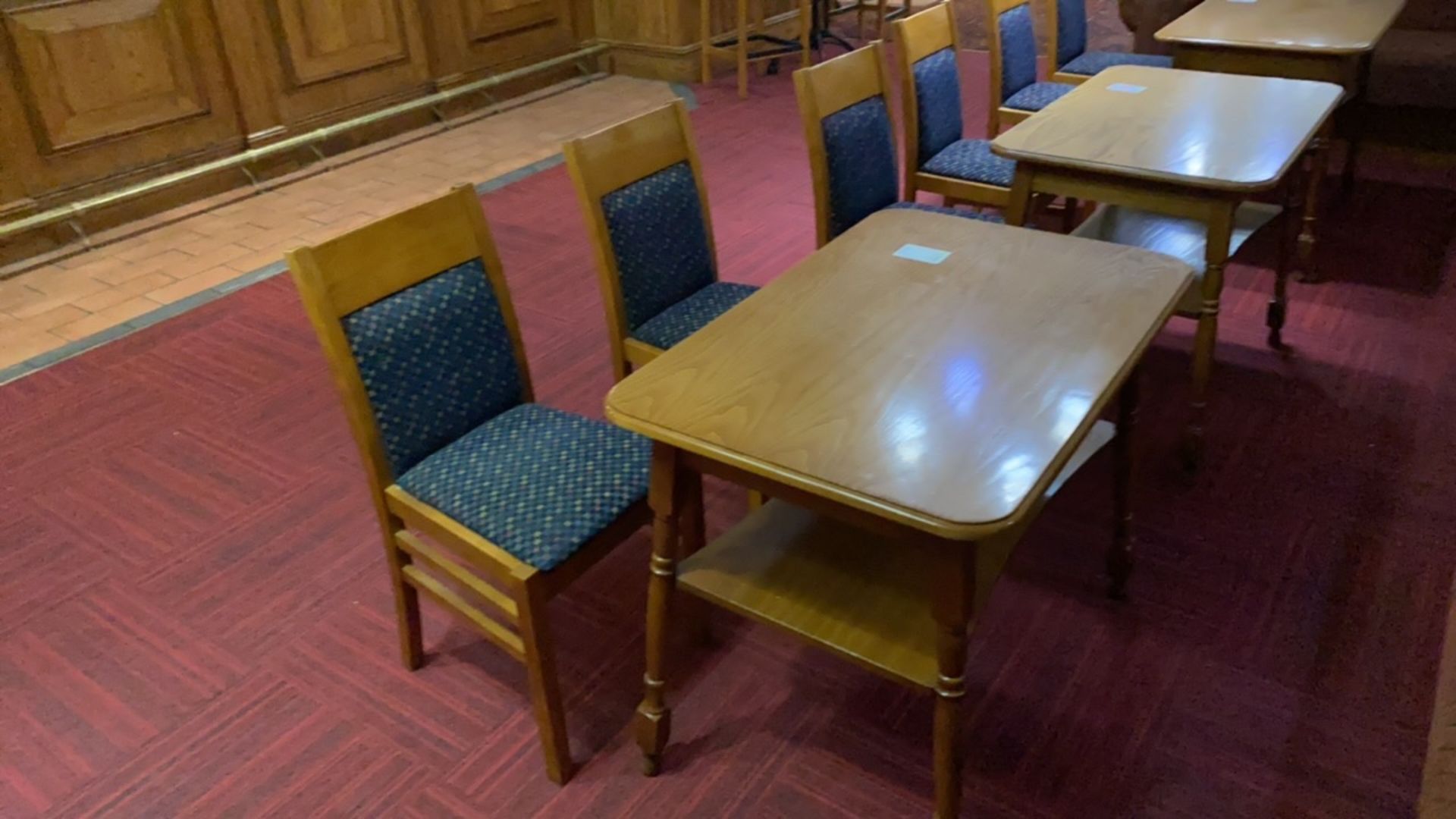 Wooden Rectangular Table With Two Wooden Framed Chairs - Image 2 of 3