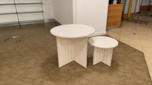 Single Circular Table And Circular Seat