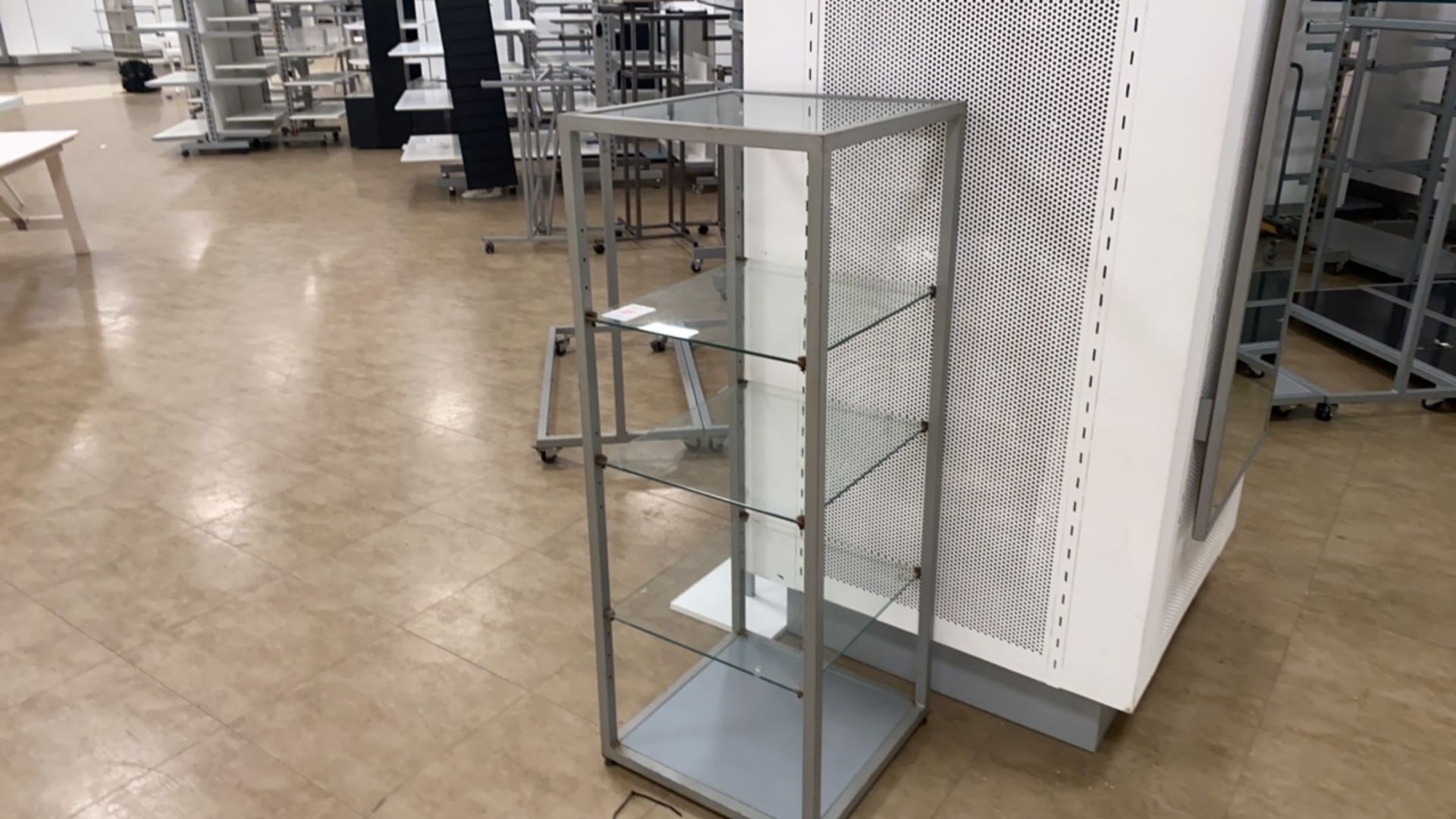 Metal Framed Glass Shelving Unit - Image 3 of 4