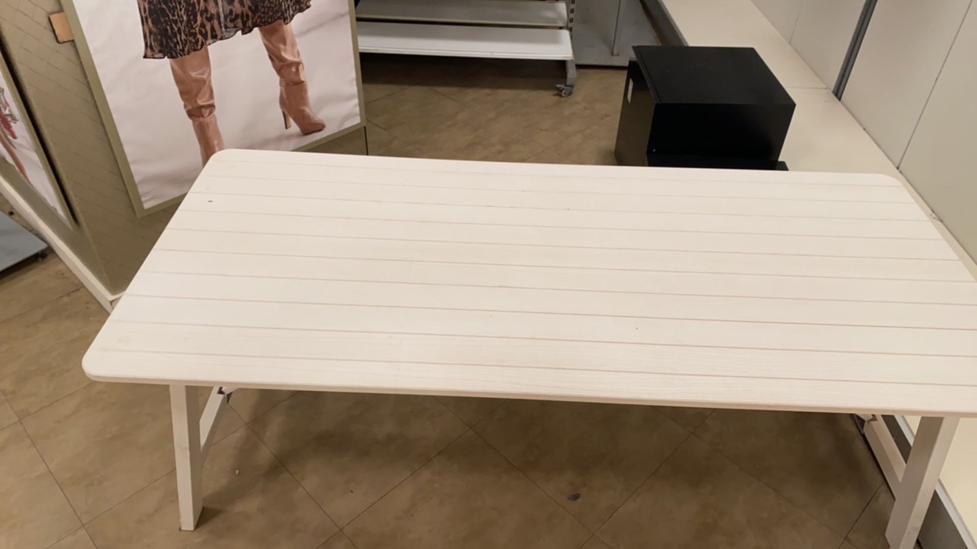 Large Foldable Wooden Effect Table - Image 2 of 6