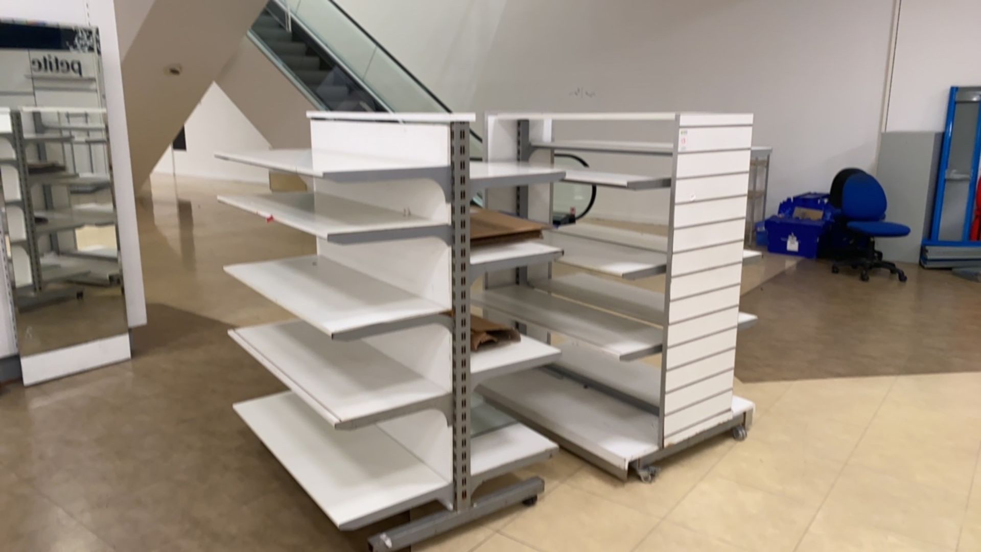 2x Metal Framed White Shelving Units - Image 3 of 5