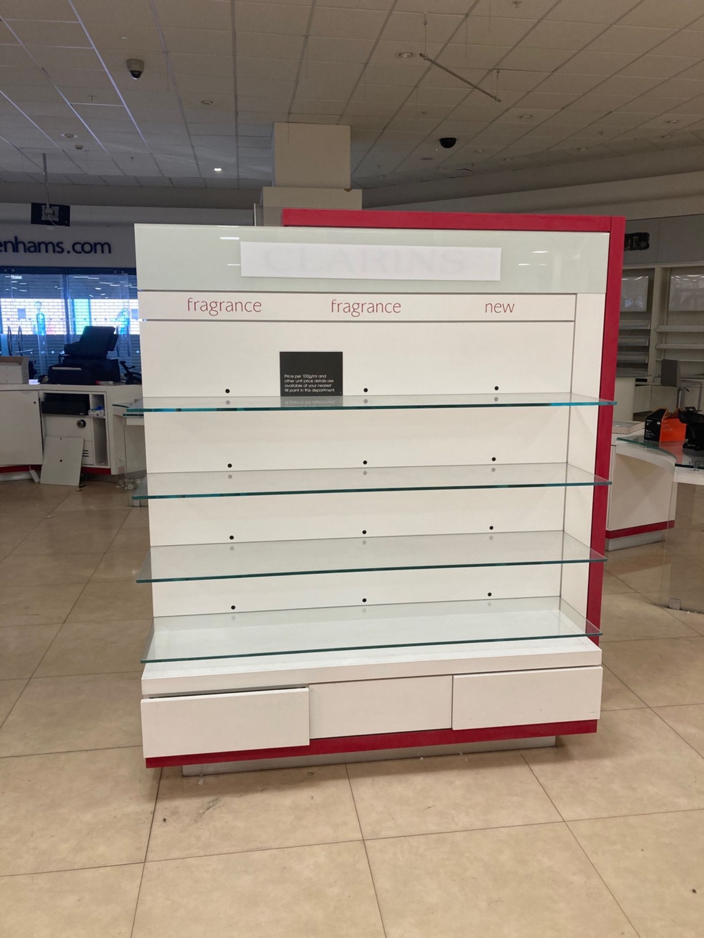 Clarins display Unit