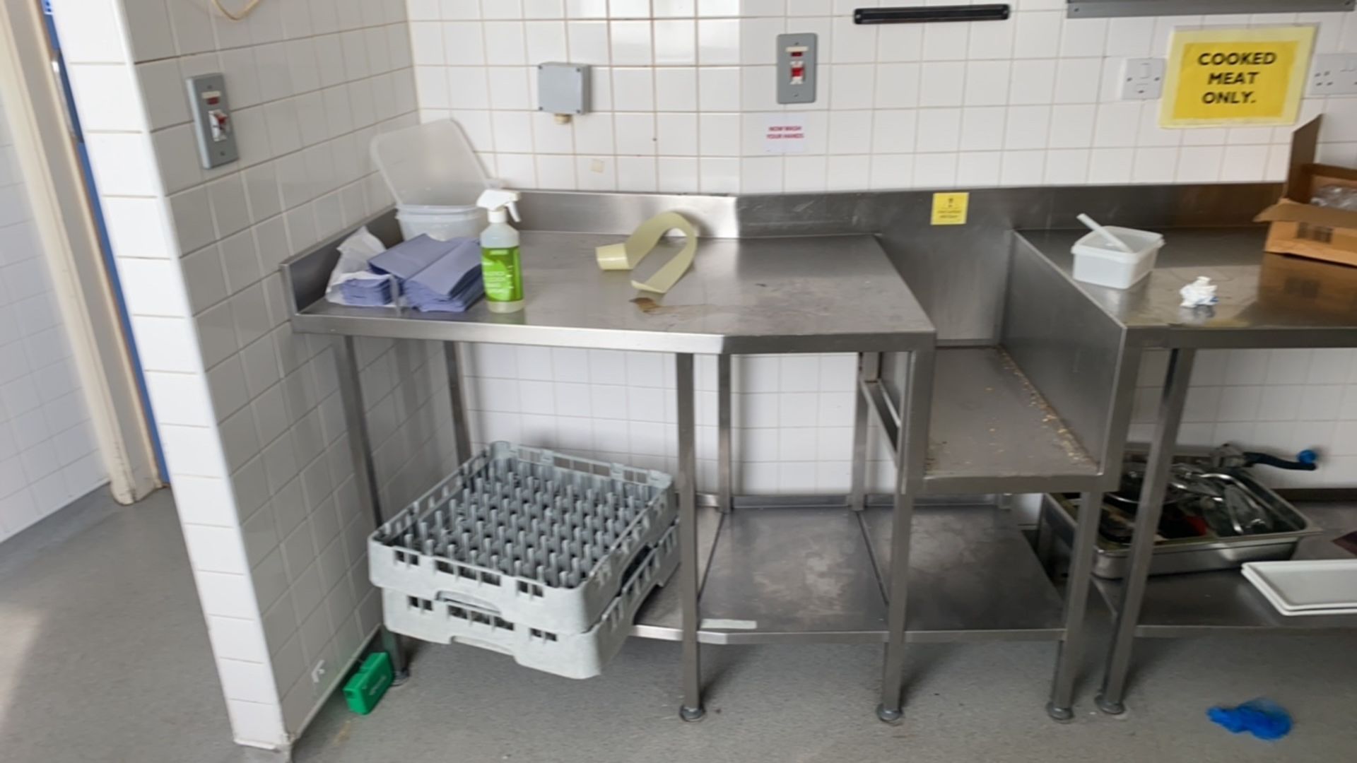 Large Bespoke Stainless Steel Preparation Table With Single Sink Unit And Storage - Image 2 of 4