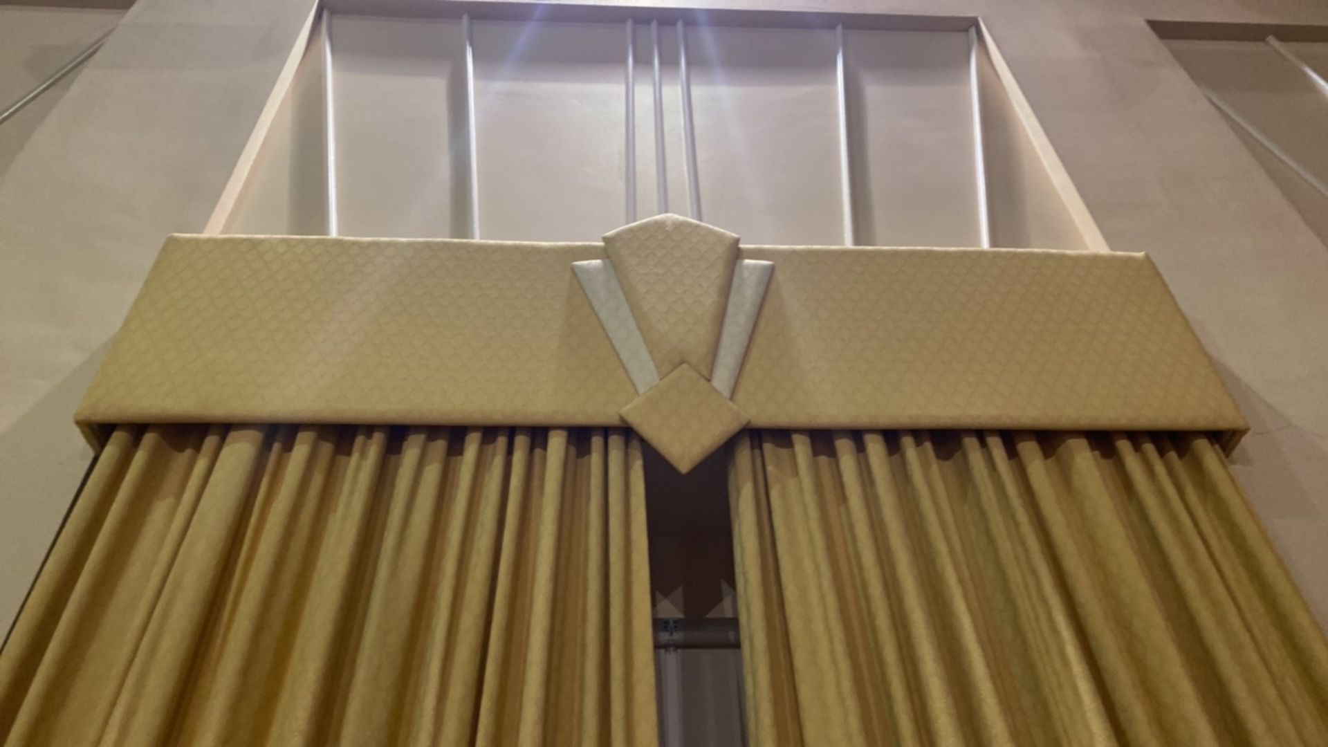 Art Deco Style Curtains with Pelmet - Image 3 of 3