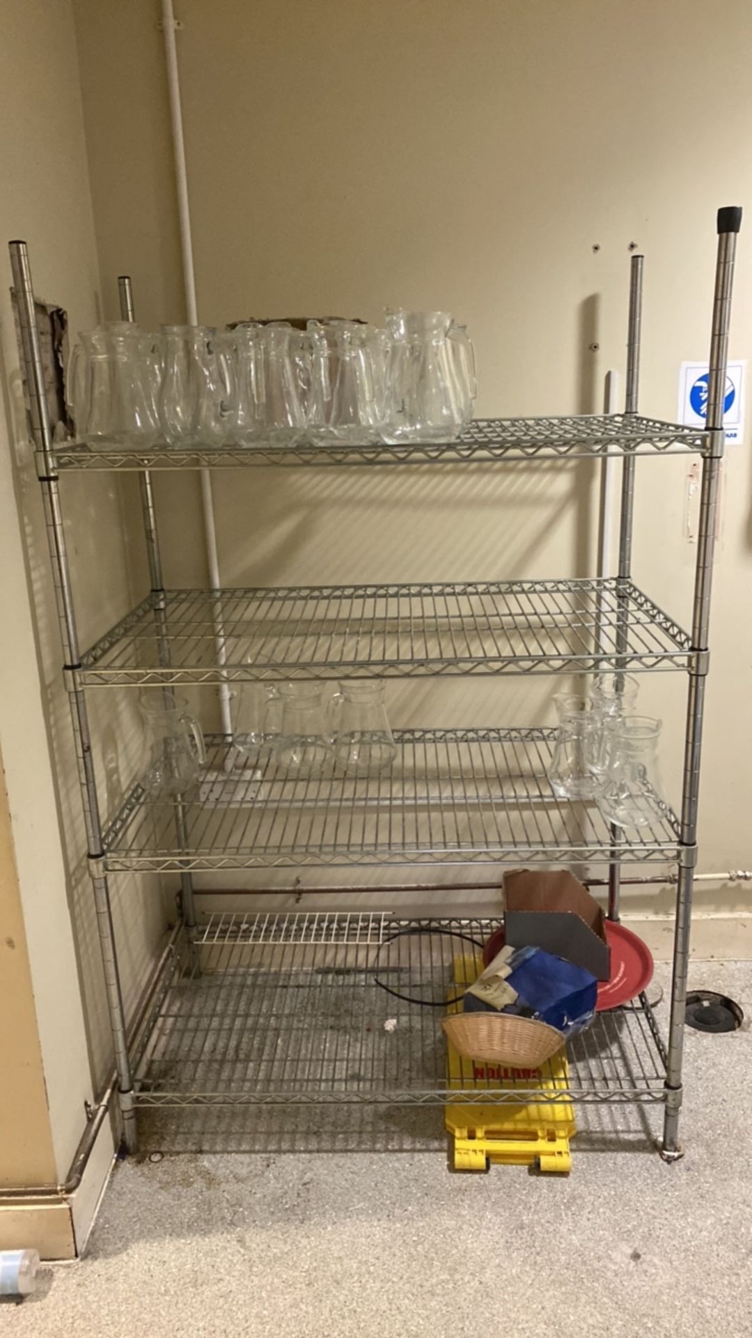 Quantity of Jugs on Adjustable Racking