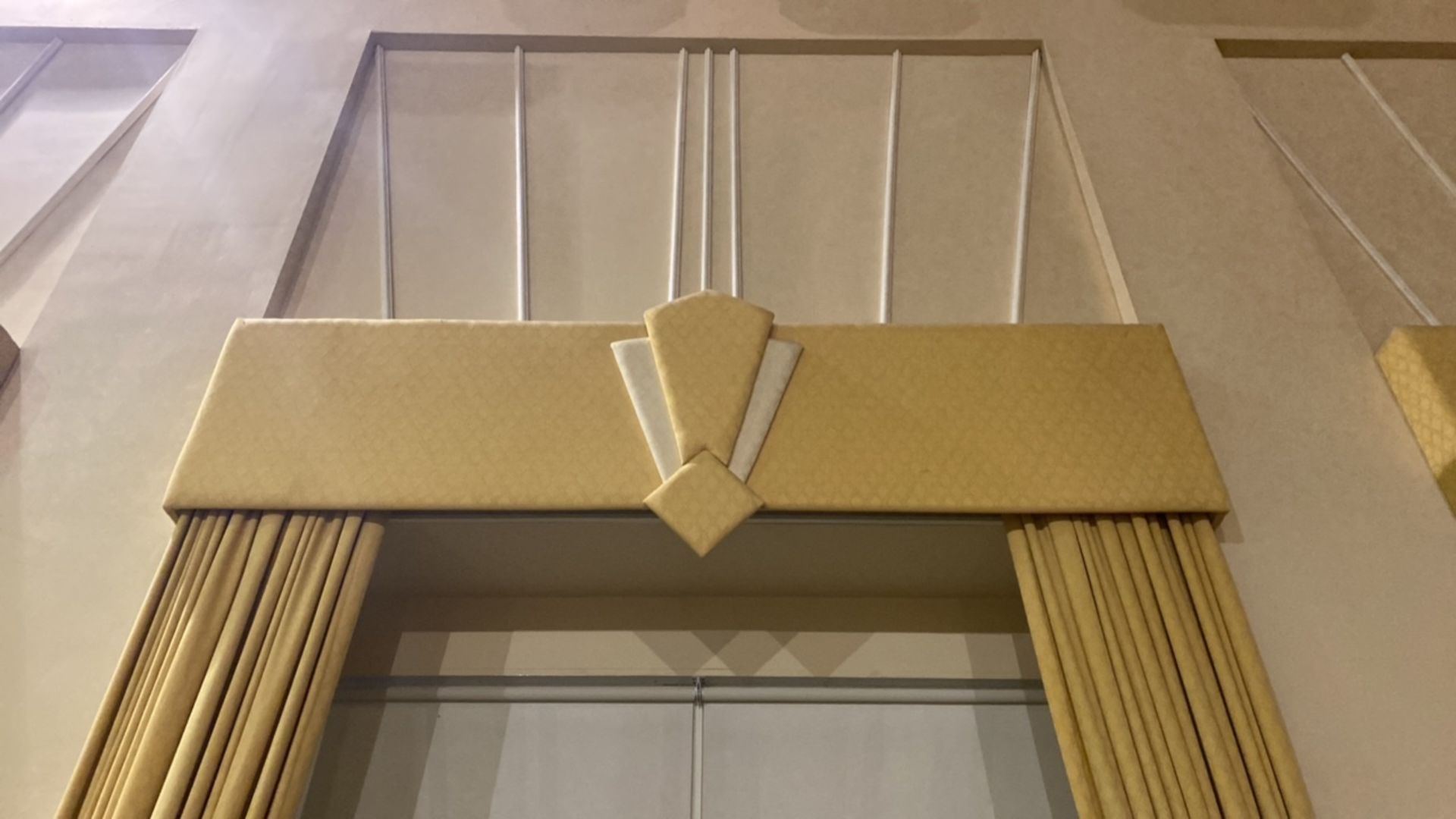 Art Deco Style Curtains with Pelmet - Image 3 of 4