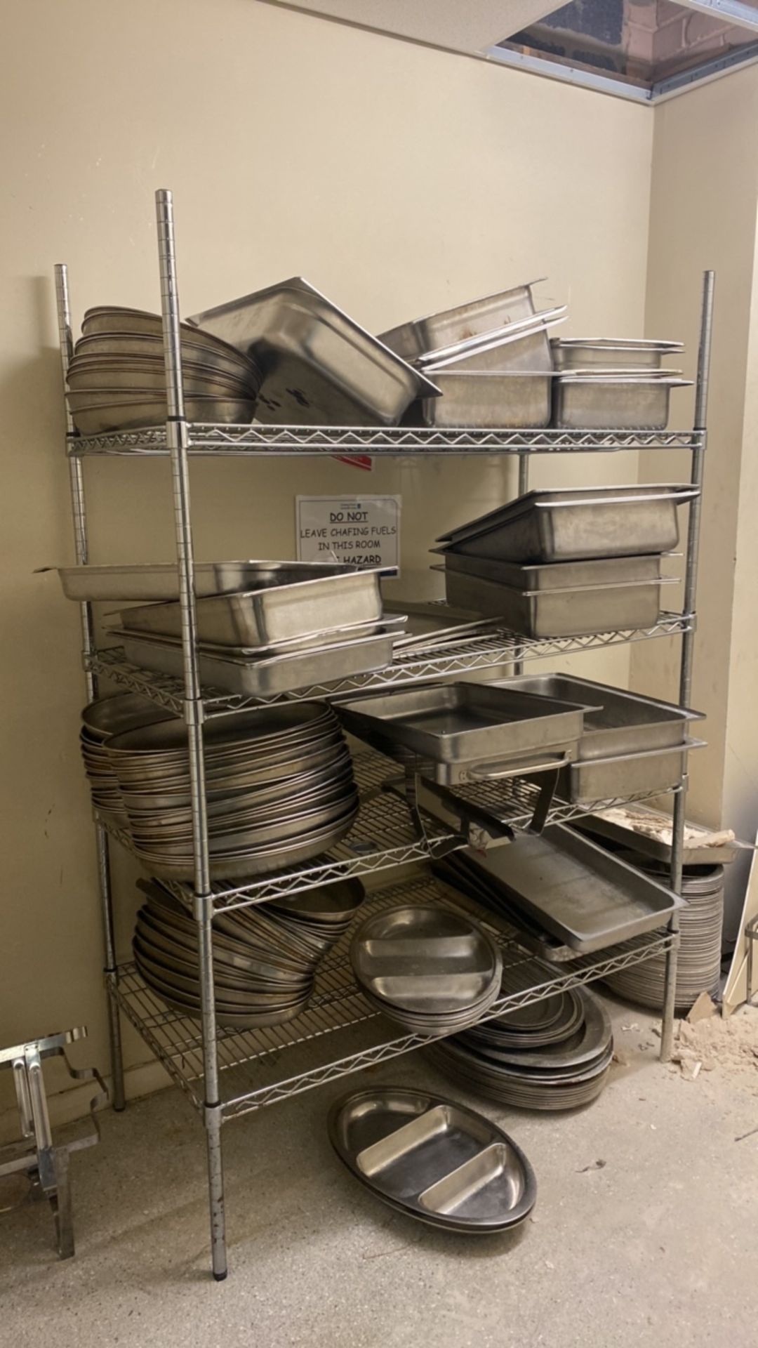 Large Quantity of Crockery on Adjustable Racking