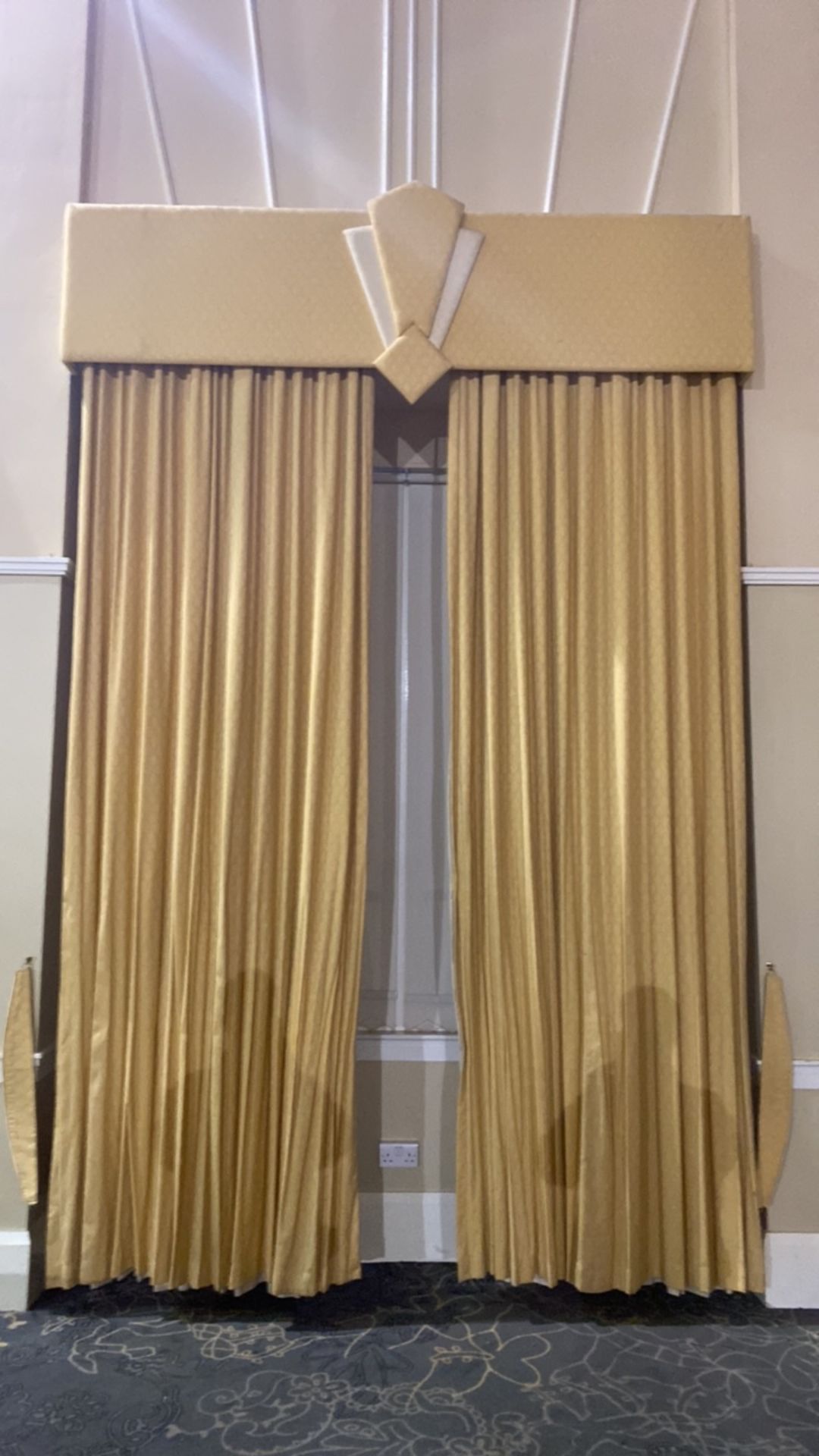 Art Deco Style Curtains with Pelmet - Image 4 of 4