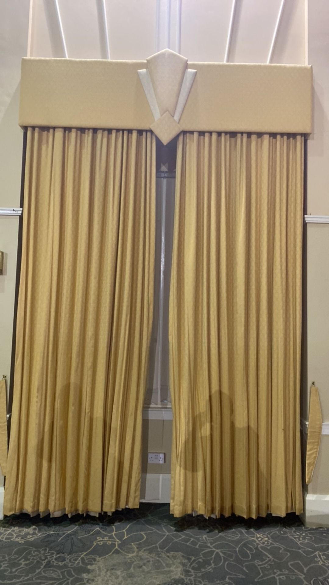 Art Deco Style Curtains with Pelmet - Image 2 of 3