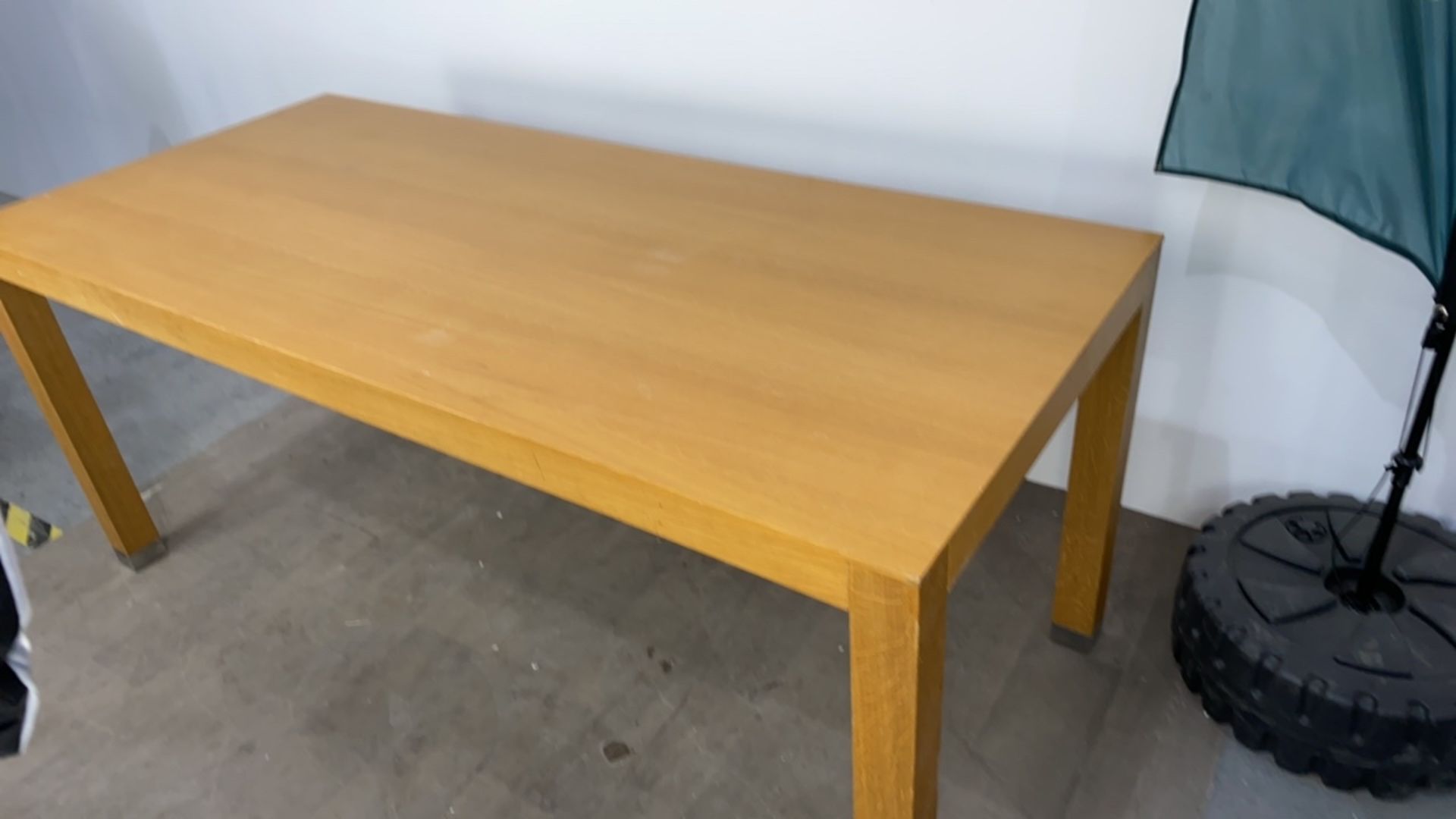 Large Wooden Table With Chromed Feet - Image 2 of 4