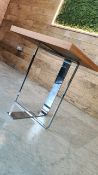 Porada Square Wooden Table With Metal Legs And Frame
