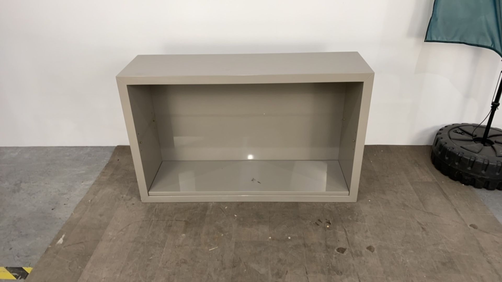 Double Shelving Unit - Grey Gloss Finish