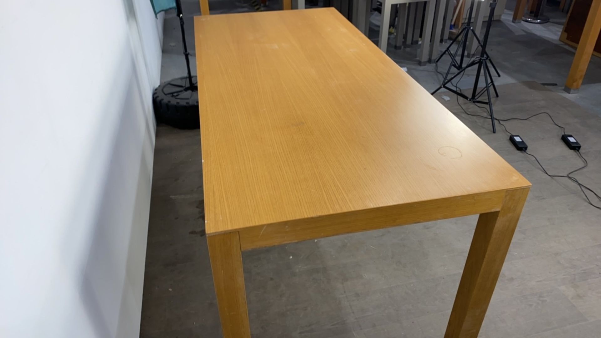Large Wooden Table With Chromed Feet - Image 4 of 4