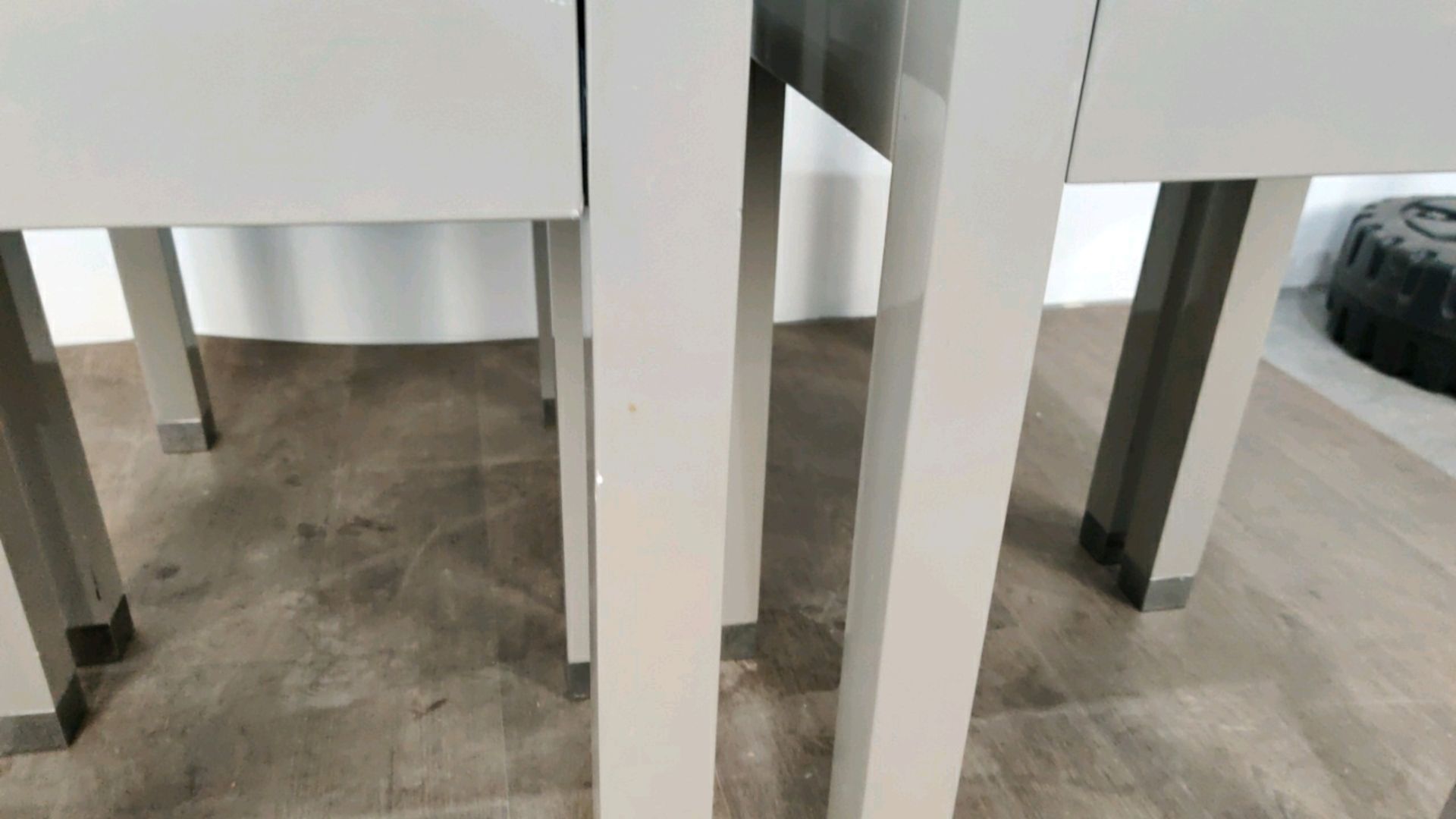 Side Table With Drawer - Grey Gloss Finished x4 - Image 6 of 7